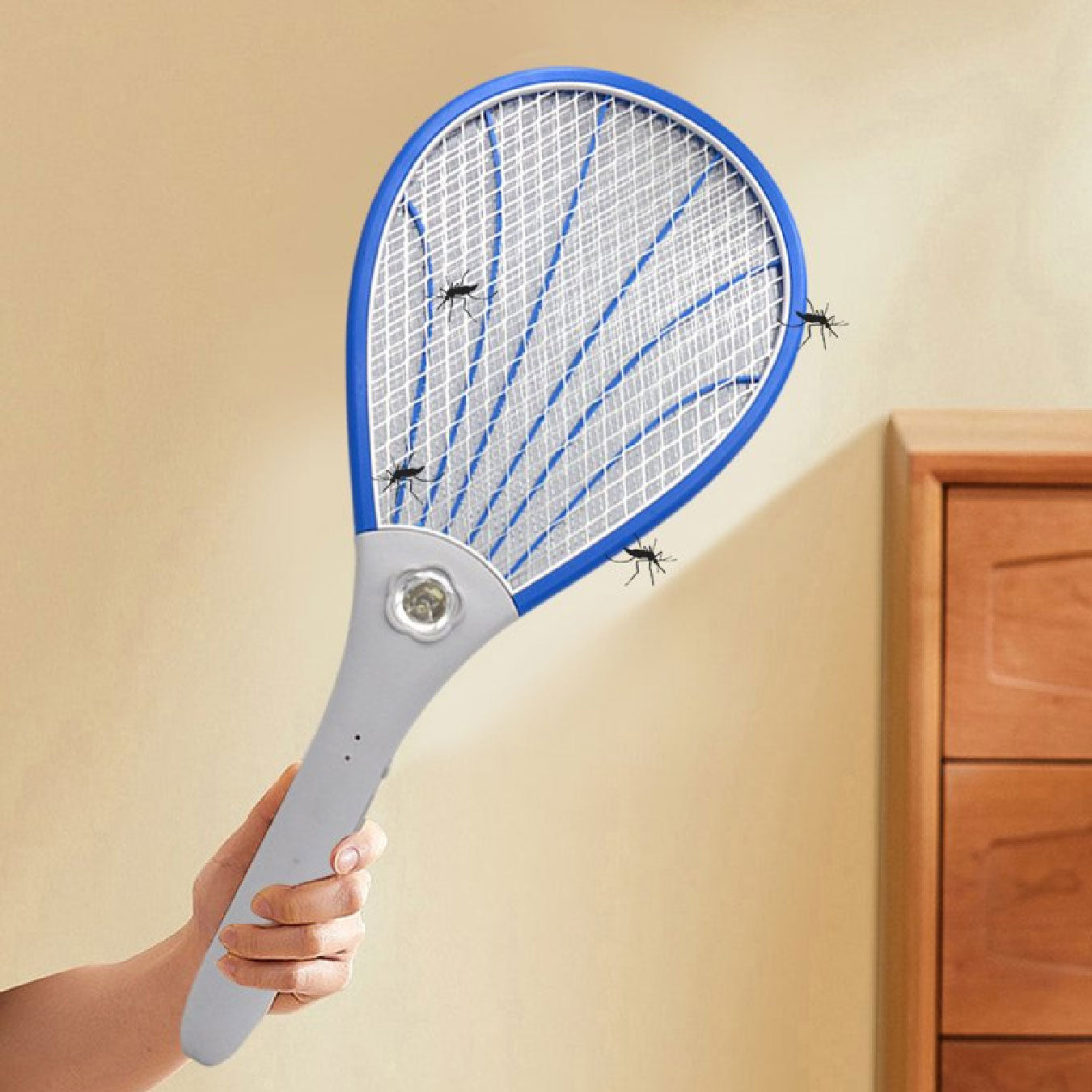 Raqueta Matamoscas Eléctrico Ligero con Batería