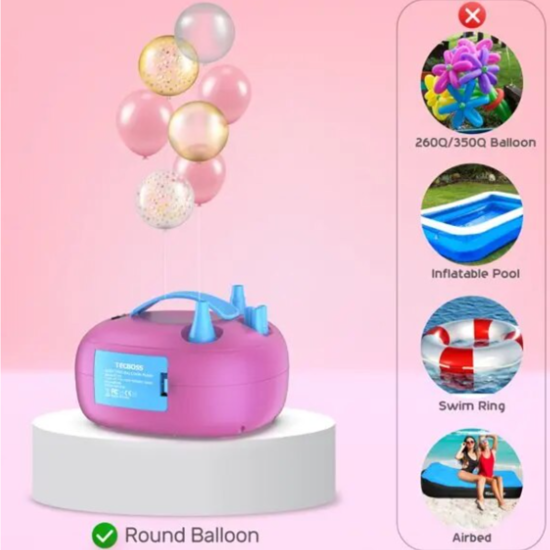 Inflador de globos eléctrica para fiesta