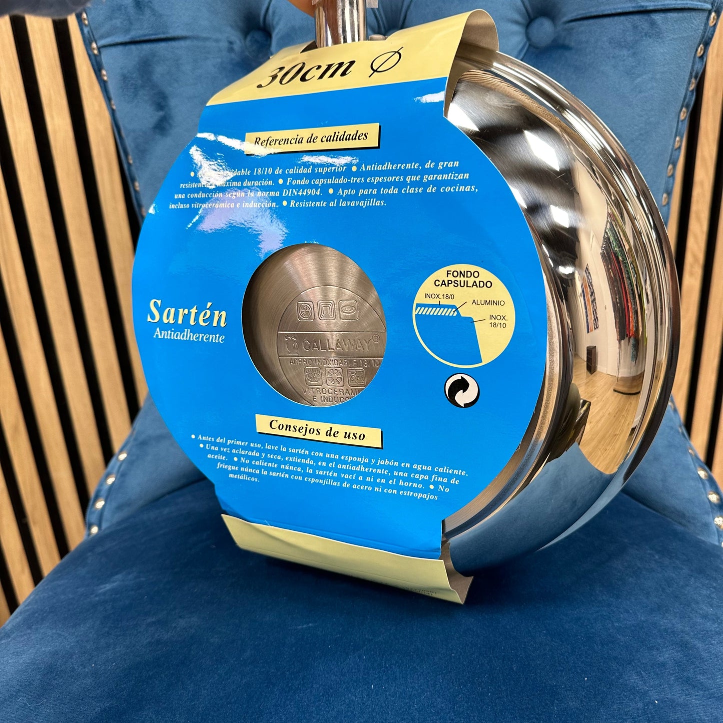 Sartén de acero inoxidable, antiadherente 30cm - Callaway