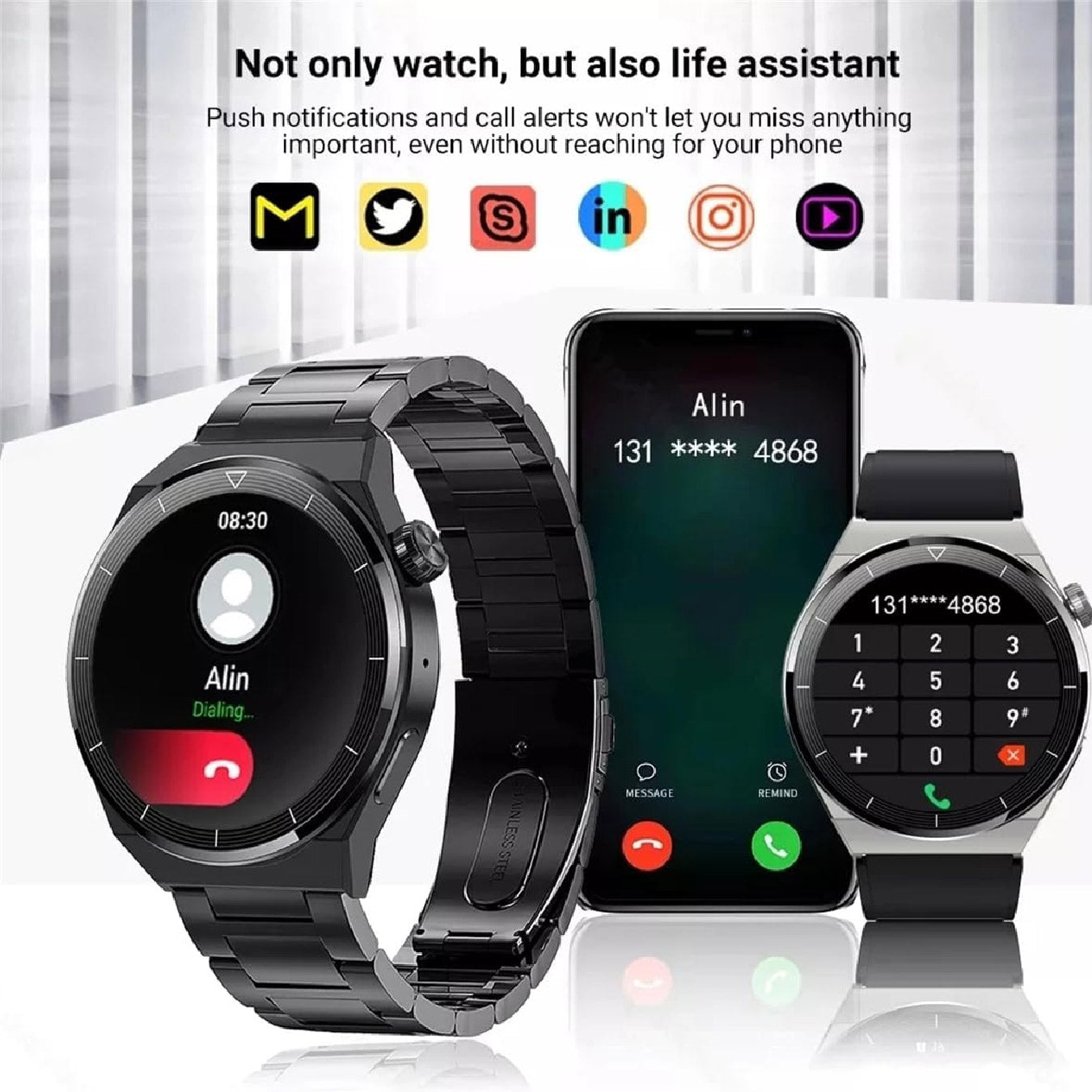 Reloj Inteligente Nfc Para Hombre Gt3