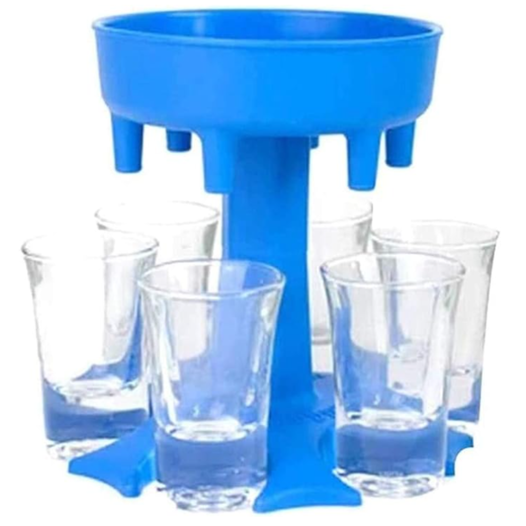 Dispensador y soporte de vidrio de chupito