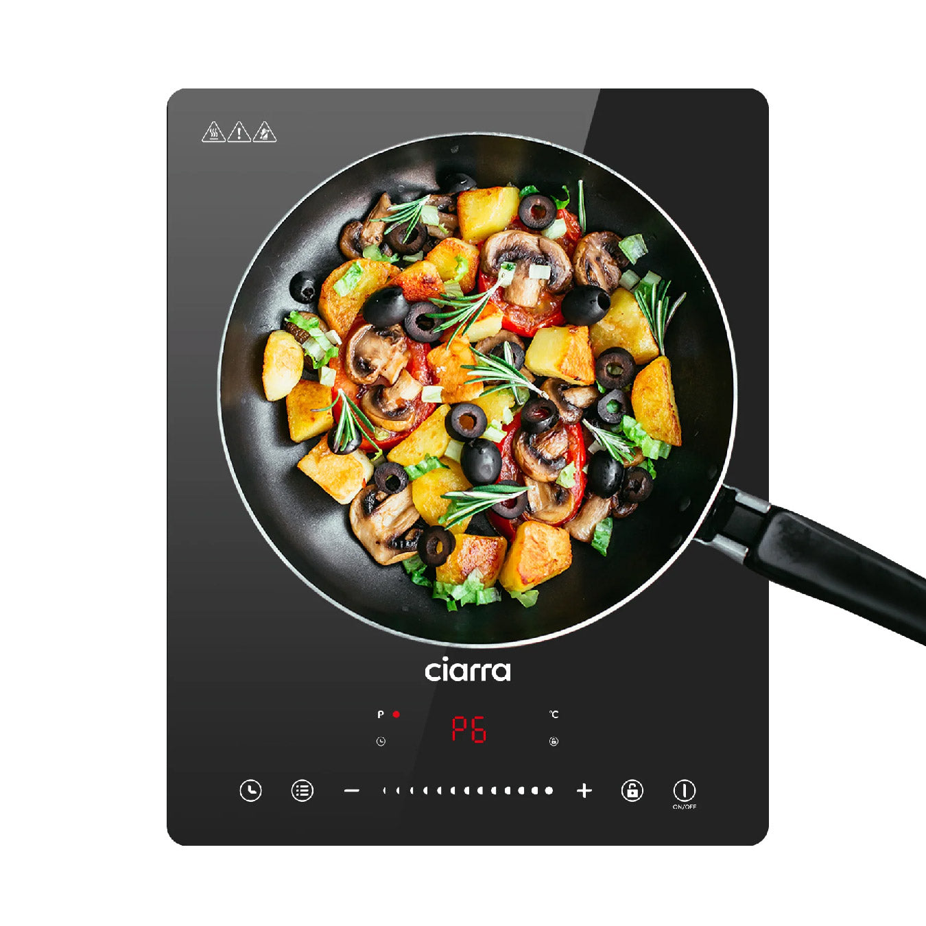 Placa de inducción portable de 1 zona 2000W de control táctil