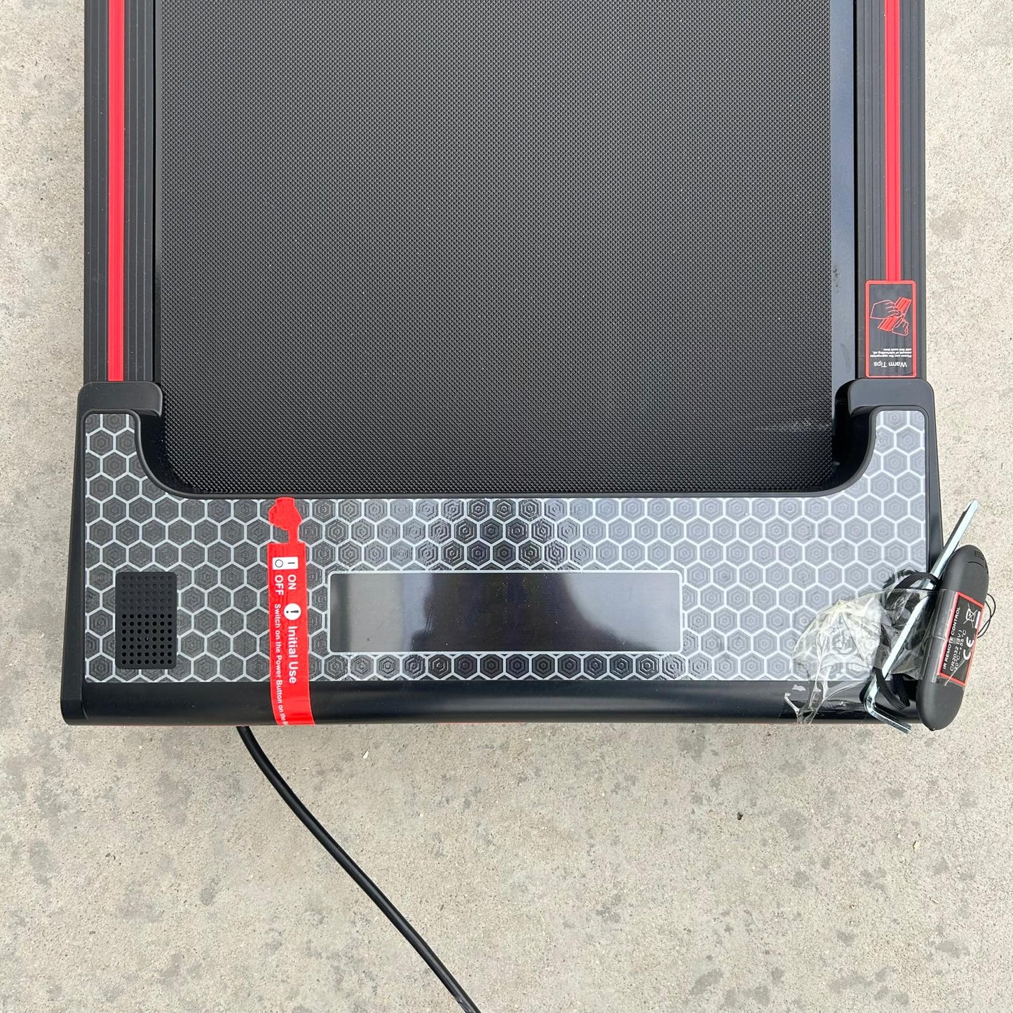 Cinta de correr con mando a distancia, Negro y rojo