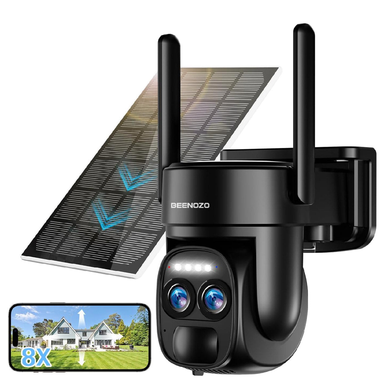 Cámara de seguridad 4K inalámbrica para exteriores con WiFi