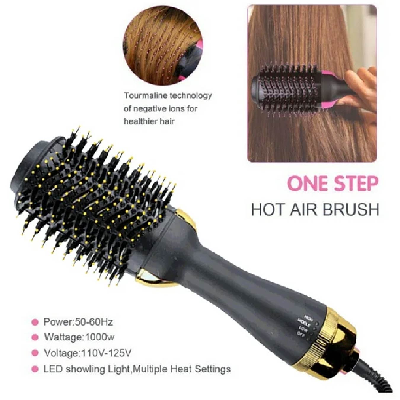 Cepillo rizador de pelo eléctrico