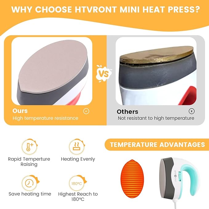 Mini plancha de calor para estampar dtf y vinilo