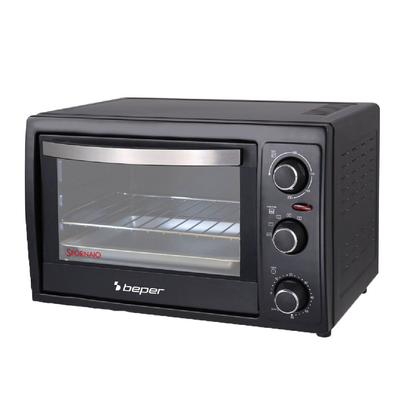 Horno eléctrico, ventilado, 1300 W, 30 litros