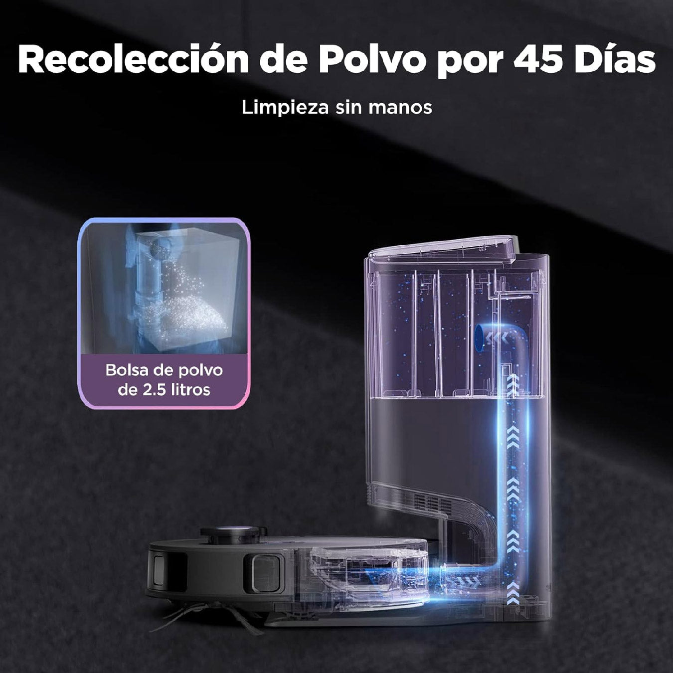 Aspirador y Friegasuelos Obode A8 con Vaciado Automático de Polvo